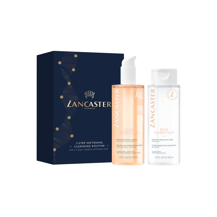 Lancaster 2 Step Cleansing Routine Gift Set 400ml Refreshing Express Cleanser + 400ml Softening Perfect Toner - Facial Cleansers at MyPerfumeShop by Lancaster