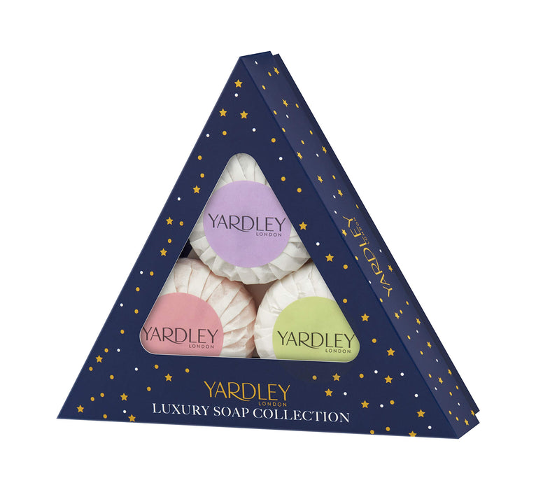 Yardley Luxury Soap Gift Set 3 Pieces (1 x 50g English Lavender Soap 1 x 50g English Rose Soap 1 x 50g Lily Of The Valley Soap)