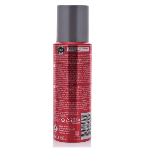 Brut Attraction Totale Deodorant Spray 200ml - Deodorants & Anti-Perspirants at MyPerfumeShop by Brut