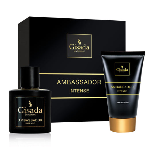 Gisada Ambassador Intense 2 Piece Gift Set: Eau de Parfum 50ml - Shower Gel 100ml - Gift Set at MyPerfumeShop by Ambassador