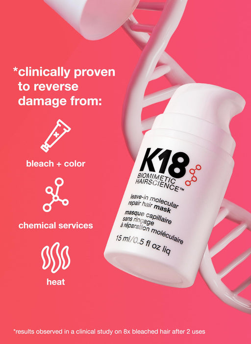 K18 Leave-In Molecular Repair Hair Mask 15ml - Haircare at MyPerfumeShop by K18