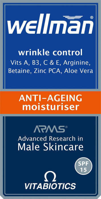 Vitabiotics Wellman Anti-Ageing Moisturiser SPF15 - 50ml - Skin at MyPerfumeShop by Vitabiotics