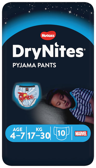 Huggies Drynites Pyjama Pants Carry Pack 4-7 Boy x 10 - Night Time at MyPerfumeShop by Drynites