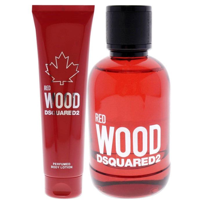 DSquared² Red Wood Gift Set 100ml EDT + 150ml Body Lotion - Fragrance at MyPerfumeShop by DSquared²