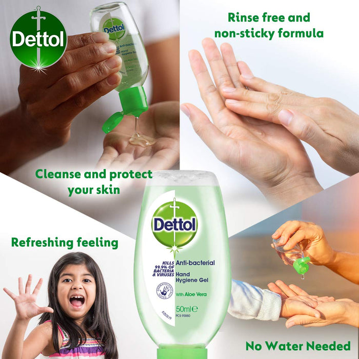 Dettol Anti-Bacterial Hand Gel Aloe Vera - 50ml - Handwash/Soap at MyPerfumeShop by Dettol