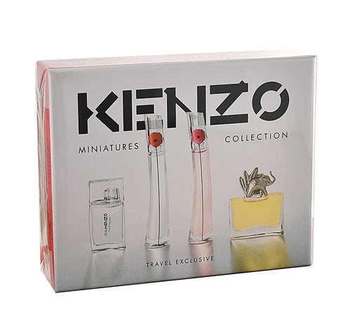 Kenzo Miniatures Gift Set 5ml Jungle Elephant EDP + 4ml Flower EDP + 4ml Flower by Kenzo Poppy Bouquet EDP + 5ml L'Eau Kenzo Pour Femme EDT - Fragrance at MyPerfumeShop by Kenzo