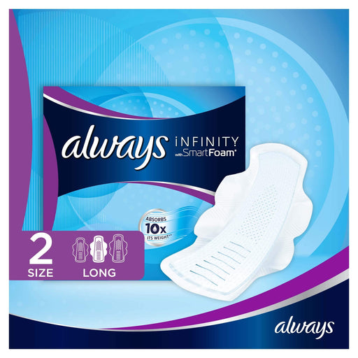 Always Infinity Sanitary Pad Long Wing x 11 - Sanitary Towels at MyPerfumeShop by Always