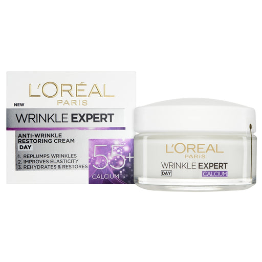 L'Oreal Wrinkle Expert Anti-Wrinkle Restoring Cream 55+ Calcium Day Pot - 50ml - Regime Skin Care at MyPerfumeShop by L'Oreal Paris