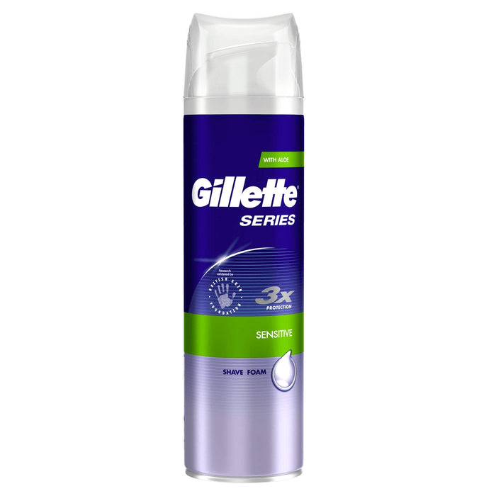 Gillette Series Sensitive Shave Foam - 250ml - Shaving Soap/Foam/Gel at MyPerfumeShop by Procter & Gamble