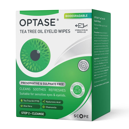 Optase Tea Tree Oil Eye Lid Wipes x 20 - Eye Enhancers at MyPerfumeShop by Optase