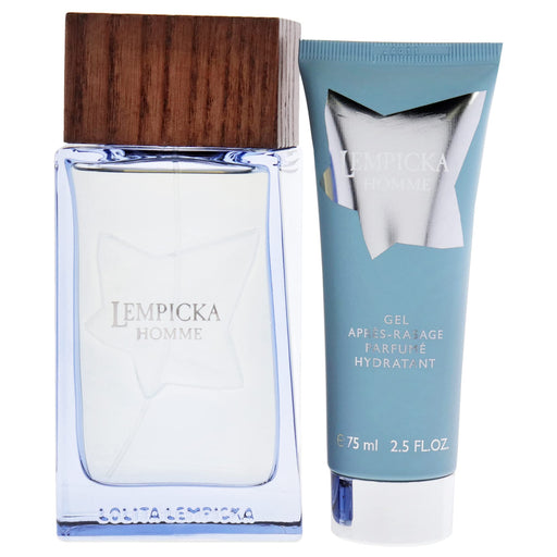 Lolita Lempicka Homme Gift Set 100ml EDT + 75ml Aftershave Balm + Bag - Fragrance at MyPerfumeShop by Lolita Lempicka