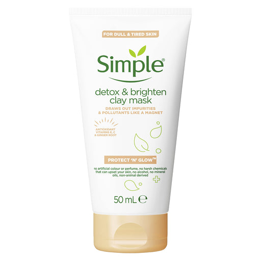 Simple Protect & Glow Detox & Brighten Clay Mask - 50ml - Regime Skin Care at MyPerfumeShop by Simple