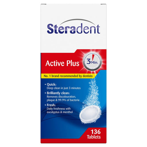 Steradent Active Plus 30 Tablets - Denture Care at MyPerfumeShop by Steradent