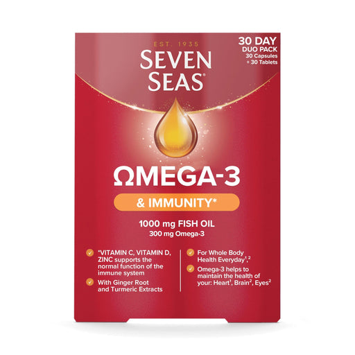 Seven Seas Omega-3 & Immunity Capsules & 60 Tablets - Immune Support at MyPerfumeShop by Seven Seas