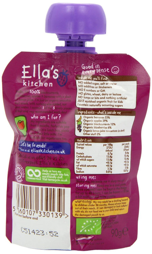 Ella's Kitchen Smoothie Fruit The Purple One 12 Pack - 90g - Meals at MyPerfumeShop by Ella's Kitchen