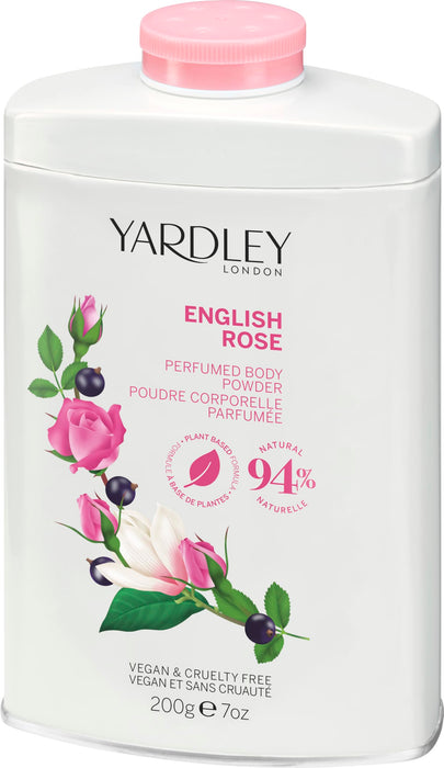 Yardley Perfumed Powder English Rose - 200g - Bath at MyPerfumeShop by Yardley London