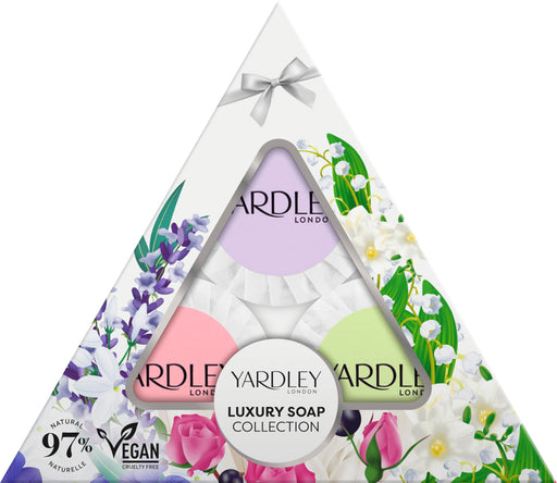 Yardley 3 x 50gr Soaps English Lavender + English Rose + Lily of the Valley Set