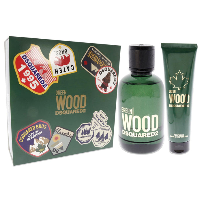 DSquared² Green Wood Gift Set 100ml EDT + 150ml Shower Gel - Fragrance at MyPerfumeShop by DSquared²