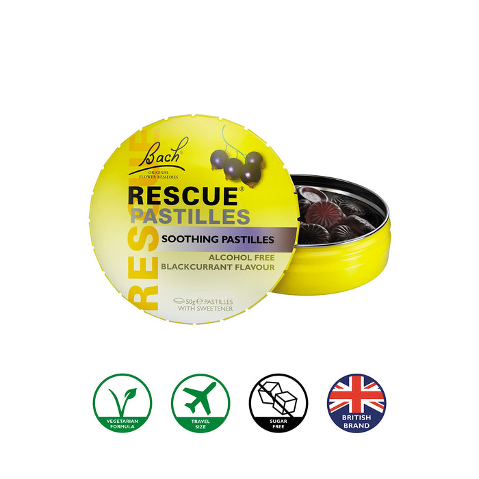 Rescue Remedy Pastilles Blackcurrant - 50g - Stress Relief at MyPerfumeShop by Nelsons