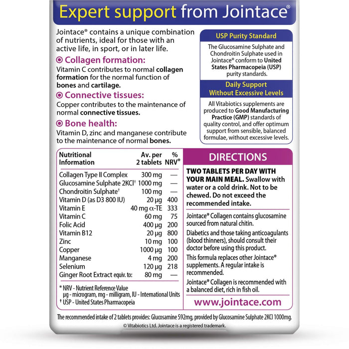 Vitabiotics Jointace Collagen Glucose And Chondroitin 30 Tablets