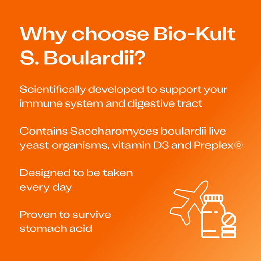 Bio-Kult S. Boulardii - Saccharomyces Yeast - Vitamin D3 - Contributes to the Immune System - Health Foods at MyPerfumeShop by Bio-Kult