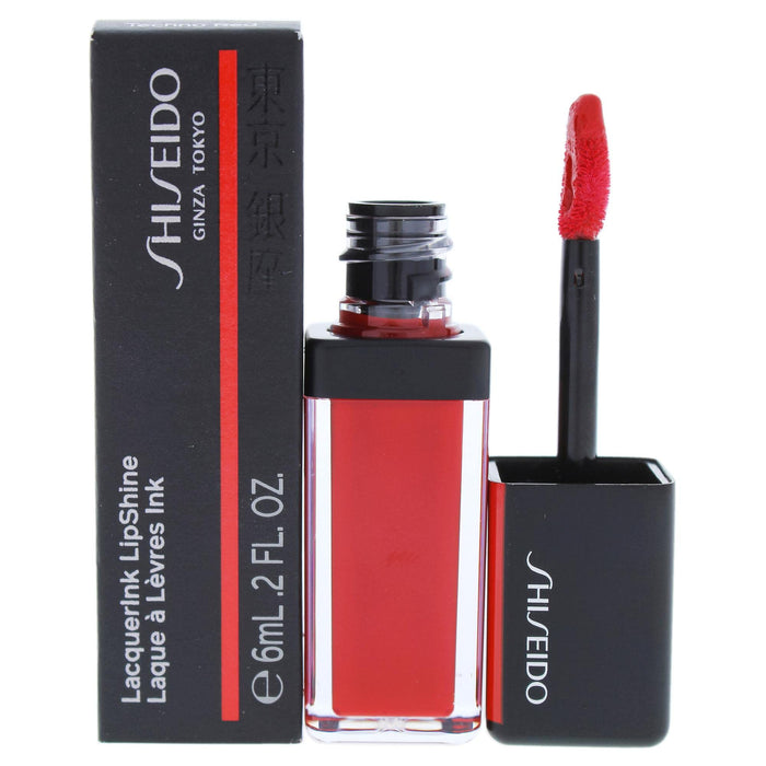 Shiseido LacquerInk Lip Shine 6ml - 304 Techno Red - Cosmetics at MyPerfumeShop by Shiseido