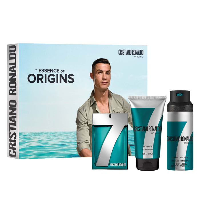 Cristiano Ronaldo CR7 Origins Gift Set 100ml EDT Spray + 150ml Shower Gel + 150ml Body Spray - Beauty at MyPerfumeShop by Cristiano Ronaldo