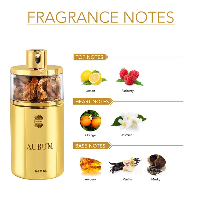 Ajmal Aurum Eau de Parfum 75ml - Eau de Perfume at MyPerfumeShop by Ajmal