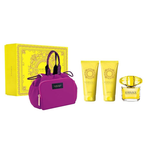 Versace Yellow Diamond Gift Set 90ml EDT + 100ml Body Lotion + 100ml Shower Gel + Pouch - Fragrance at MyPerfumeShop by Versace