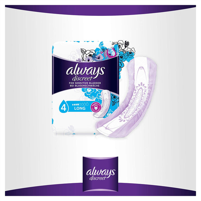 Always Discreet Long Pads x 10 - Incontinance Pads at MyPerfumeShop by Procter & Gamble