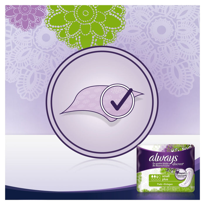 Always Discreet Small Plus Pads x 16 - Incontinance Pads at MyPerfumeShop by Always