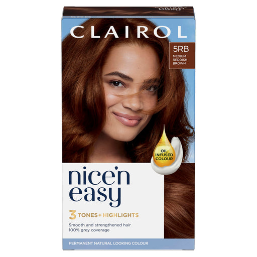 Nice & Easy Care Colour Medium Reddish Brown 5RB - Colourants at MyPerfumeShop by Clairol