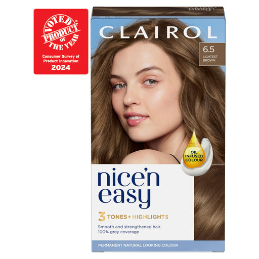 Nice & Easy Care Colour Lightest Brown 6.5 - Colourants at MyPerfumeShop by Clairol