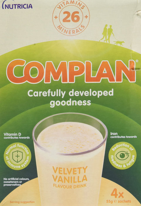 Complan Sachets Vanilla - 4x55g - Well Being Hsl at MyPerfumeShop by Complan