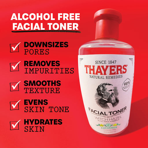 Thayers Witch Hazel Aloe Vera Formula Facial Toner 355ml - Cucumber/Alcohol Free - Toners & Astringents at MyPerfumeShop by Thayers