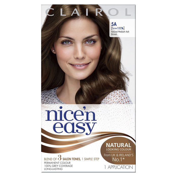 Nice & Easy Care Colour Medium Ash Brown 5A - Colourants at MyPerfumeShop by Clairol