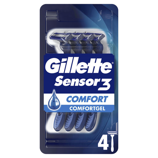 Gillette Sensor 3 Disposable Razor x 4 - Razors & Blades at MyPerfumeShop by Procter & Gamble