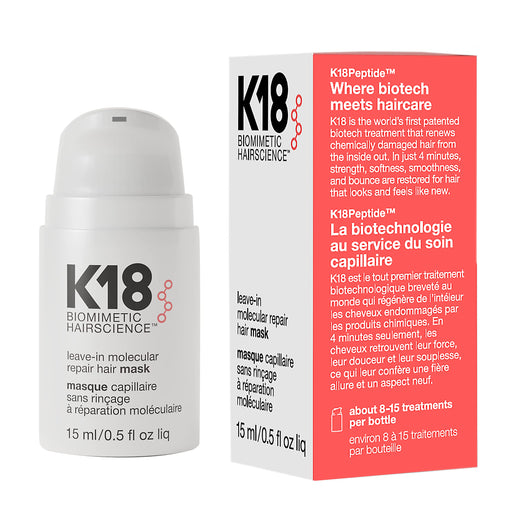 K18 Leave-In Molecular Repair Hair Mask 15ml - Haircare at MyPerfumeShop by K18