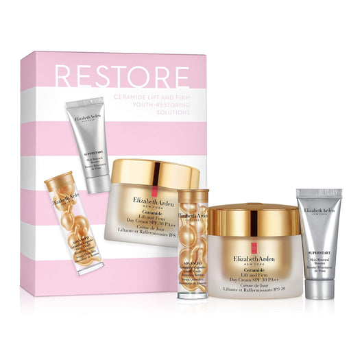 Elizabeth Arden Restore 3 Piece Gift Set: Ceramide SPF 30 PA++ Day Cream 50ml - Serum Capsules 7pcs - Superstart Booster 5ml - GIFT SET at MyPerfumeShop by ELIZABETH ARDEN