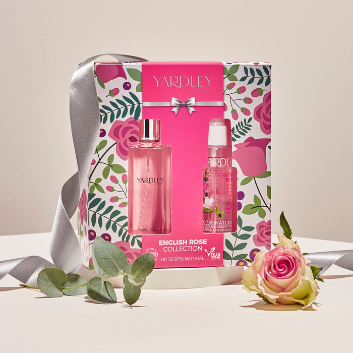 Yardley English Rose Gift Set 50ml EDT + 50ml Body Mist - Eau de Toilette at MyPerfumeShop by Yardley London