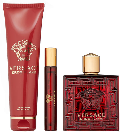 Versace Eros Flame For Men Gift Set EDP 100ml+ 10ml + Shower Gel 150ml - Fragrance at MyPerfumeShop by Versace