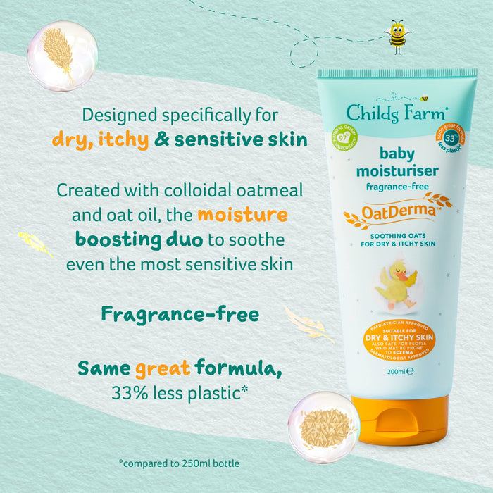 Childs Farm Oat Derma Baby Moisturiser Fragrance Free  - 200ml - Skin Care at MyPerfumeShop by Childs Farm