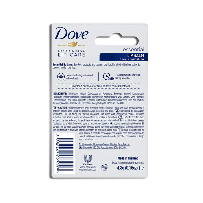 Dove Nourishing Lip Care Essential Lip Balm 4.8g - Balms at MyPerfumeShop by Dove