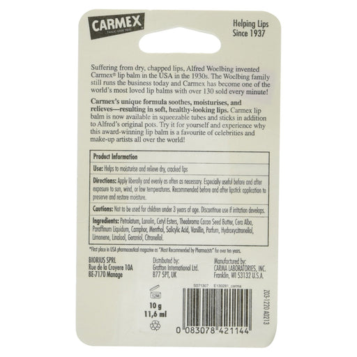 Carmex Lip Balm Tube - 10g - Lips at MyPerfumeShop by Carmex