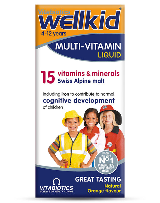 Vitabiotics WellKid Multi-Vitamin Liquid Natural Orange Flavour 4-12 Years - 150ml - Children at MyPerfumeShop by Wellkid