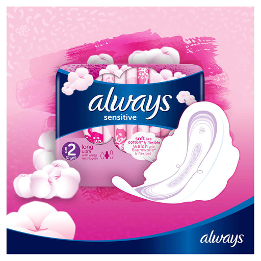 Always Soft & Fit Pads Long Plus x 12 - Sanitary Towels at MyPerfumeShop by Always