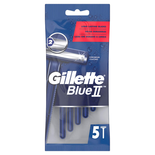 Gillette Blue II Disposable Razors Fixed Head x 5 - Razors & Blades at MyPerfumeShop by Gillette