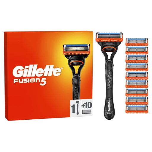 Gillette Fusion Value Pack, Razor + 10 Blades - Razors at MyPerfumeShop by Gillette