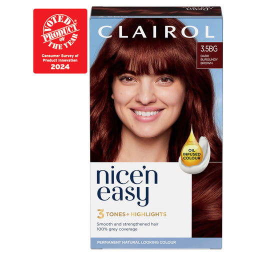 Nice & Easy Care Colour Dark Burgundy Brown 3.5BG - Colourants at MyPerfumeShop by Clairol