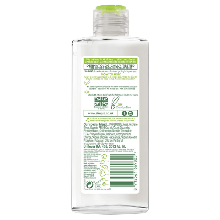 Simple Kind To Skin Micellar Water - 200ml - Regime Skin Care at MyPerfumeShop by Simple